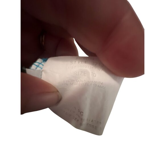 Miraclesuit Womens Swim Top Size 10 Green Nylon/Spandex - Picture 3 of 6